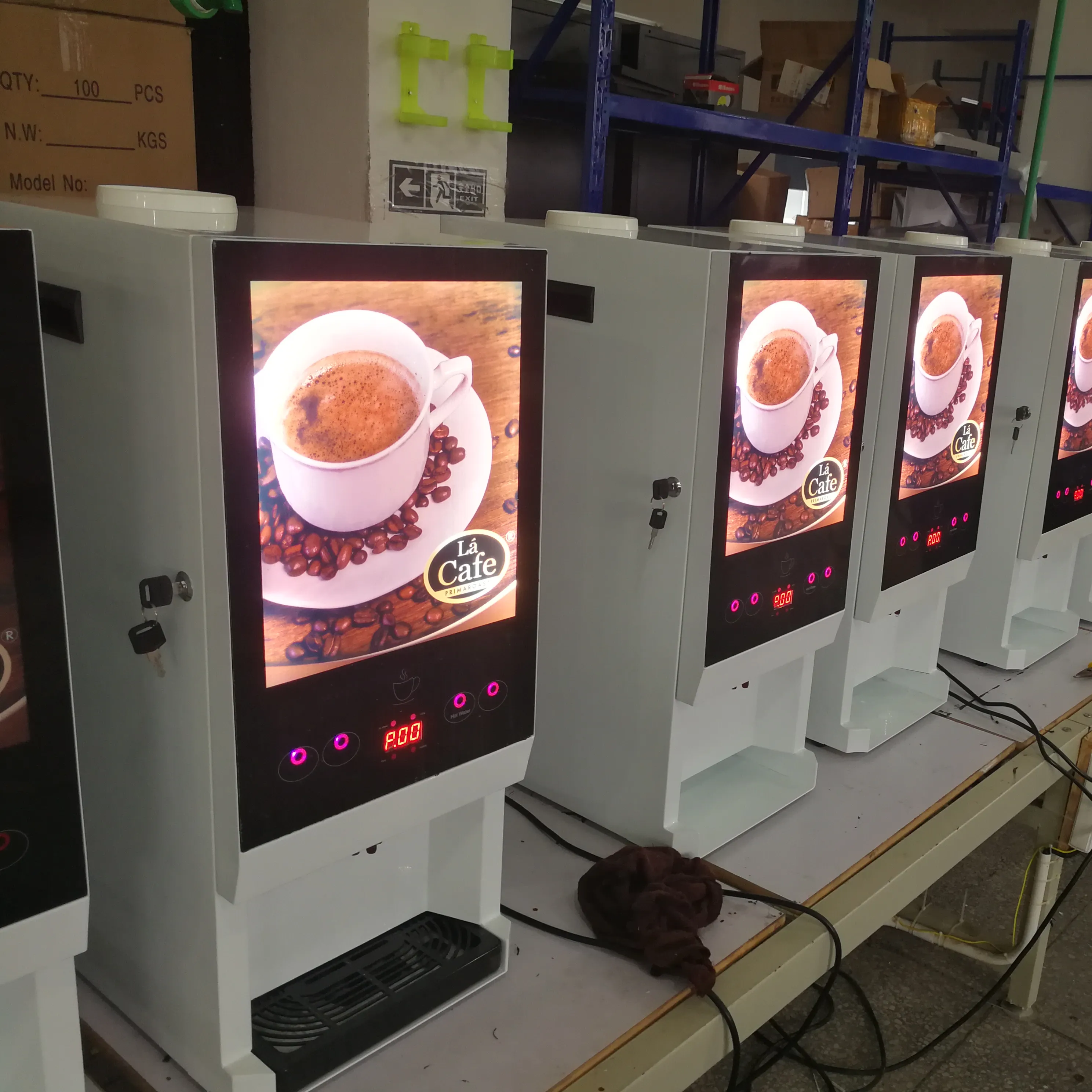 Kaffee automaten automatische vending maschine instant pulver kaffee automaten WF1-303B