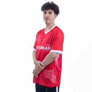 Jersey Swiss uniseks, baju sepak bola Desain terbaru, atasan sepak bola cepat kering, kualitas tinggi, untuk dewasa 2024 - Product Image 2