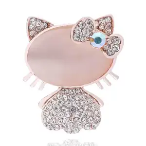 Hello Kitty Alloy Diamond Brooch Cartoon Animal Suit Shirt Collar Pin Cartoon Brooch Wholesale