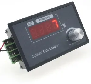 Digital Display 0~100% Adjustable DC 6-60V 30A DC PWM 12V 24V 48V Adjustable Frequency Motor Speed Controller