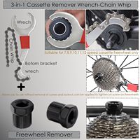 Kit de Herramientas para Bicicleta de Acero Inoxidable, 8 Herramientas Profesionales para Reparación de Bicicletas de Montaña, Extractor de Cassette 3 en 1, Llave para Desmontar Bielas