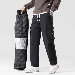 ANSZKTN Men Thick Warm White Duck <strong>Down</strong> Trousers Winter Technical Waterproof Outdoor Straight Leg Multi-pockets Cargo <strong>Down</strong> <strong>Pants</strong> - Product Image 2
