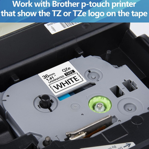 <span class=keywords><strong>Ruban</strong></span> adhésif compatible 36 mm laminé noir sur blanc Tz261 Tze261 TZE -261 TZE261 Cassette compatible avec Brother P-Touch - Product Image 4