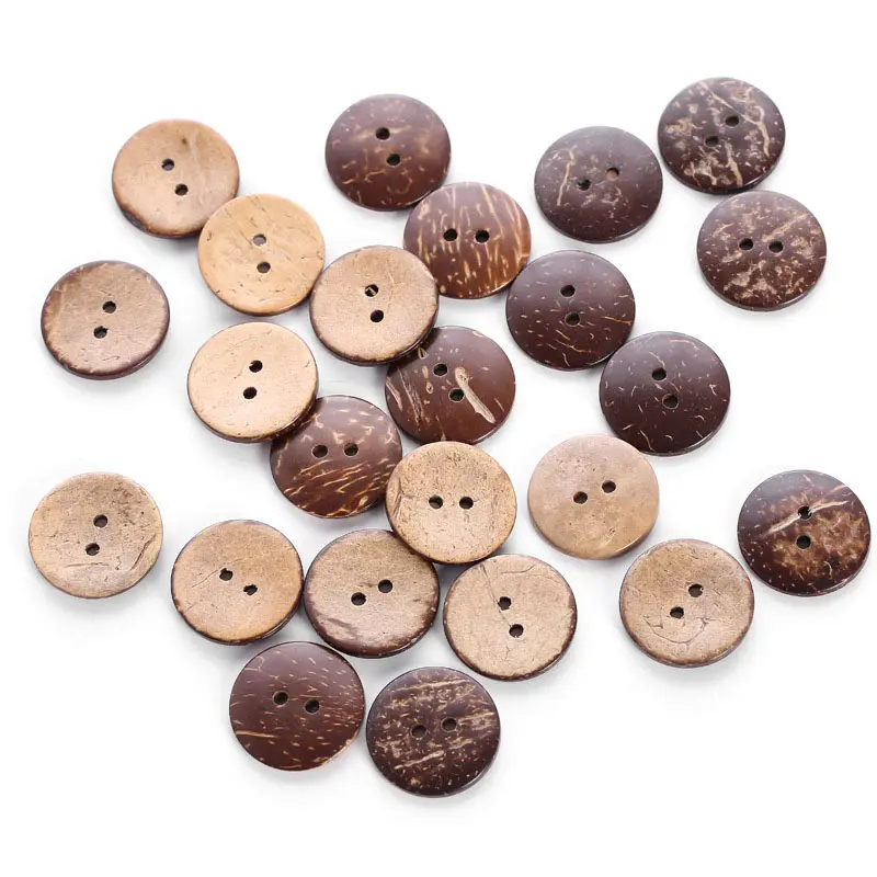 Naturel écologique boutons de noix de coco avec quatre trous deux trous pour accessoires de vêtement