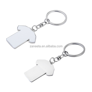 RTS Móc Khóa Kim Loại Thăng Hoa Móc Khóa Hình Áo Phông Tùy Chỉnh Trống - Product Image 6