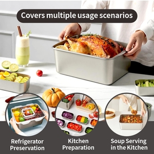 Contenitore per Snack Portatile in Acciaio Inox 304 con Scomparti, Contenitori Ermetici per Alimenti, Adatti a Microonde e Lavastoviglie - Product Image 6