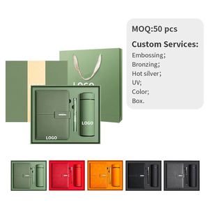 Set de Regalo de Lujo para Oficina, 3 Piezas en 1 Caja, Libreta, Bolígrafo y Botella, para Empleados - Product Image 2