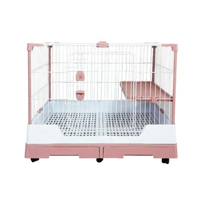 Küçük hayvan kafesi anti-sprey idrar kolay pull-out evcil hayvan kafesi tavşan köpek kedi gine domuz rahat büyük ev villa kafes - Product Image 3