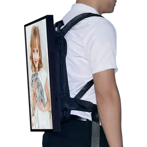 22 дюйма защищенная наружная среда портативный Digital Signage киоск/Крытый рюкзак рекламное оборудование