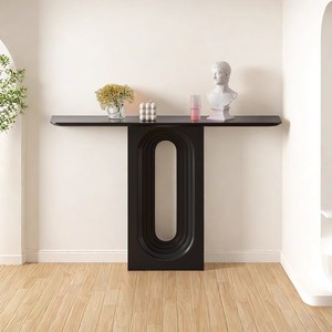 Designer Luxury Light Wood Side <b>Table</b> Simple <b>Storage</b> Rack High-<b>End</b> Entrance Ancient Corridor Furniture for Middle Entry Villa - Product Image 1