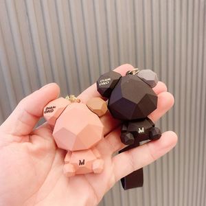 Bear Cute Doll <b>Key</b> <b>Chain</b> Silicone Car Couple <b>Key</b> Pendant Cartoon Schoolbag Pendant Creative Keychain - Product Image 2