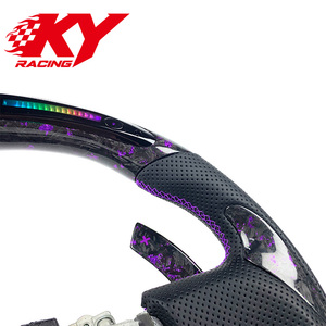 Volant sport personnalisé en fibre de carbone forgée avec LED Rpm pour Toyota GR86 GT86 GTS TRD Corolla RAV4 Camry LE Supra Subaru BRZ - Product Image 2