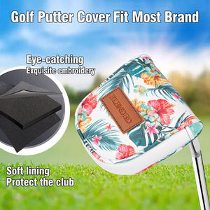 Custom Design Golf Head <b>Cover</b> <b>Putter</b> Pu Leather Golf Club Headcover Magnetic Golf Mallet <b>Putter</b> Head <b>Cover</b> - Product Image 4
