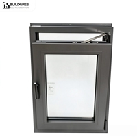 Fenêtre de ventilation insonorisée à double ouverture inclinable vers l'intérieur, cadre en alliage d'aluminium, design moderne pour la sécurité et le confort résidentiel