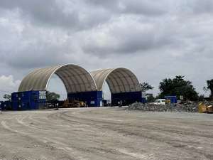 Liquidation à bas prix 20ft * 20ft emballage Simple <span class=keywords><strong>abri</strong></span> d'auto à cadre métallique de grande taille pour stationnement de <span class=keywords><strong>cour</strong></span> de bateau SUV barres de sol renforcées - Product Image 6