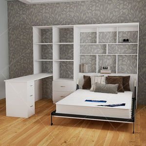 <span class=keywords><strong>Lit</strong></span> Murphy intégré sur mesure avec <span class=keywords><strong>armoire</strong></span>, gain de place, <span class=keywords><strong>lit</strong></span> mural rabattable pour petit appartement, <span class=keywords><strong>lit</strong></span> caché, coiffeuse pour salon - Product Image 4
