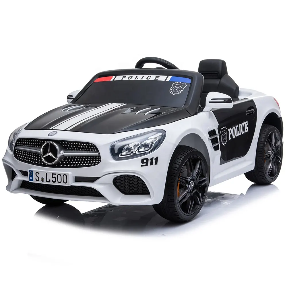 ילדים לרכב על צעצוע בנץ SL500 מהדורת 12V עם שלט רחוק מורשה חשמלי משטרת רכב עבור תינוק כדי כונן