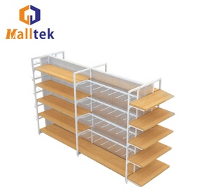 Thiết kế mới tùy chỉnh khung thép và gỗ hiển thị đứng giá - Product Image 1