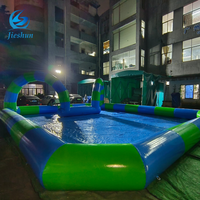 Piscina de agua enorme y soleada de alta calidad para niños, parque familiar, piscina inflable para muchos pueblos