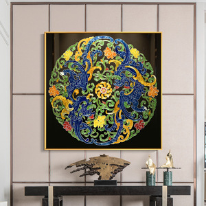 Peinture décorative artisanale en émail coloré, filigrane peint à la main, luxe léger haut de gamme pour la décoration intérieure, cadeau HP-095 Fait main A - Product Image 3