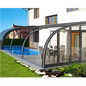 <span class=keywords><strong>Kit</strong></span> de véranda rétractable en aluminium <span class=keywords><strong>sur</strong></span> <span class=keywords><strong>mesure</strong></span> avec cloison coulissante en verre pour piscine, solarium et maison en verre pour patio - Product Image 6