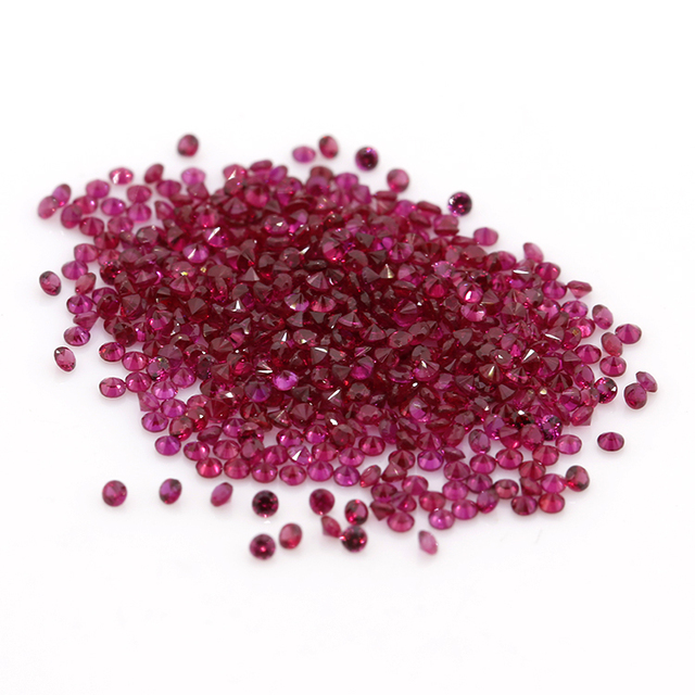 Natural Brilliant Cut Ruby 1mm to 3mm Round Faceted - Loose Brilliant Cut Ruby  Sapphire Loose Gemstone Per Carat P