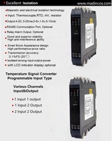 MSC90T: Transmitter Suhu LCD untuk Pemasangan di Rel DIN dengan Konverter Sinyal Thermocouple/RTD/mV/Resistor yang Dapat Diprogram via USB OEM ODM