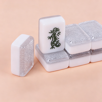 Fichas de Mahjong Americanas de Acrílico al por Mayor, de Alta Calidad, con Puntuación Manual, Cristal, Compatibles con Cajas de Cartón DIY, Suministro Directo de Fábrica