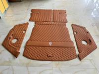 Tapis de sol de voiture en cuir de luxe, ensemble complet 4/3 pièces, 10 mm d'épaisseur, design horizontal, pour Civic/Audi/Tesla/BYD/E46/E60/E90