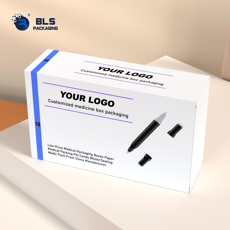 Foldable Eco-Friendly High-End Custom Printed Plain Coloured Medicine Pill Pharmaceutical Packaging Art Paper Box