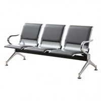 Banc d'attente en acier inoxydable à maillons, vente en gros d'usine, sièges publics commerciaux modernes pour aéroport, hôpital, espace extérieur