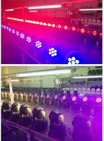 Lumière de scène à tête mobile RGB à 7 LED, contrôle DMX avec activation sonore, luminosité élevée, fixation motorisée pour DJ, discothèque, KTV, bar, fêtes