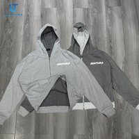 BENTURA Streetwear Fabricant et Designer de Vêtements Personnalisés, Veste Réversible Double Couche pour Hommes, Sweat à Capuche Zippé Épais et Oversize de Haute Qualité