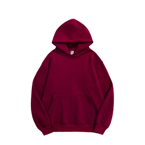 TKAN57D vente en gros de sweats à capuche en coton épais pour hommes unis personnalisés garder au chaud pull à capuche brodé de logo vierge - Product Image 2
