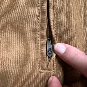 Strong hold Herren Vintage Winter Wind proof Woven Coated Canvas 100% Baumwolle 280g Varsity Jacke mit Reiß verschluss Verschluss <span class=keywords><strong>Solid</strong></span> Pattern - Product Image 5