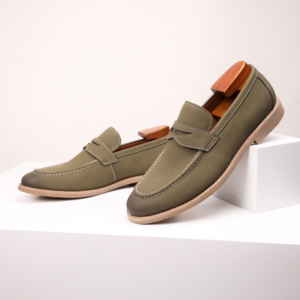 Mocasines de color claro para hombre, zapatos informales de cuero, estilo británico, sin cordones, de cuero genuino, de gamuza, a la moda, cómodos y elegantes - Product Image 5