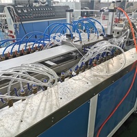Mesin pembuat lantai plastik otomatis, PP PE abdulprofil Decking otomatis dengan teknologi canggih