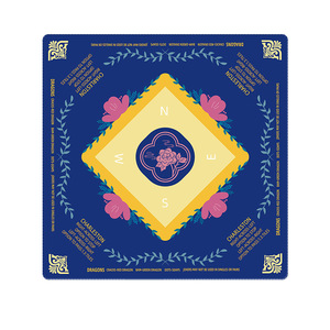 Mantel <span class=keywords><strong>de</strong></span> Lujo Silencioso Antideslizante y Antifricción con Diseño Floral <span class=keywords><strong>de</strong></span> Goma para <span class=keywords><strong>Mesa</strong></span> <span class=keywords><strong>de</strong></span> Póker y Mahjong - Product Image 2