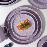 Ensemble de vaisselle en porcelaine de haute qualité, bols, assiettes, tasses à café et soucoupes colorés en céramique, pour cadeaux de pendaison de crémaillère