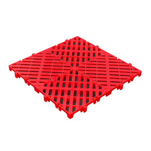 Modular PVC Vented Rubber <b>Floor</b> <b>Tiles</b> Wear-Resistant <b>Interlocking</b> Industrial Plastic Flooring for Garage Warehouse Easy Click - Product Image 1