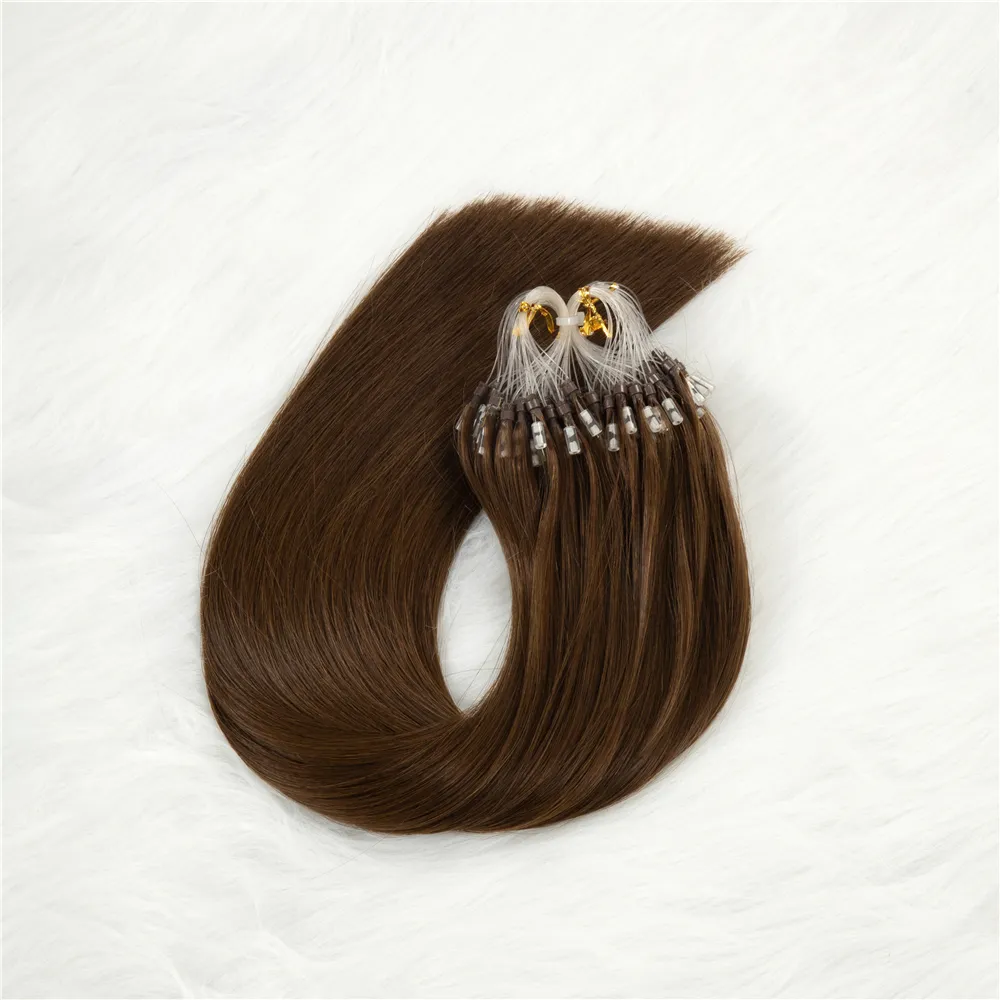 Double Drawn Indian Micro Links Loop Hair 0.5g/0.8g/1g Cheap Micro Ring Hair Extension