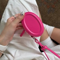 Pochette à bijoux ronde, sac bandoulière au design de niche, polyvalent, style Instagram, sacoche décorative à porter autour du cou, sac banane, porte-clés