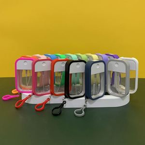 Túi vuông tay khử trùng Keychain phun chai bơm lại 45ml phẳng thẻ tín dụng hình dạng nước hoa atomiser phun chai nhựa - Product Image 1