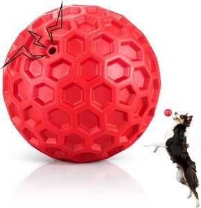 Pelota de Goma Resistente para Perros, de Lujo, con Diseño de Panal de Abeja, No Tóxica, Gruesa, Impermeable, Interactiva, Indestructible, Juguete para Masticar - Product Image 1