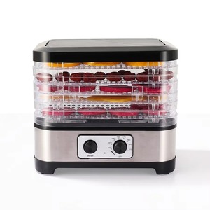 Pengering Makanan 5 Baki Stainless Steel Pengering Makanan Elektrik Rumah Tangga dengan Pengatur Waktu untuk Buah, Sayuran, Daging, Kontrol <span class=keywords><strong>Digital</strong></span> Mekanis - Product Image 2