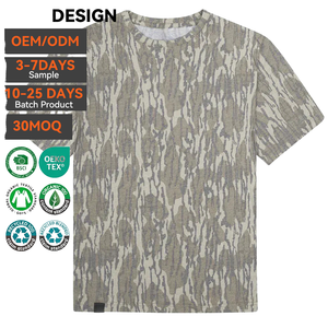 Sudadera Unisex Color Caqui de Manga Corta con Estampado Serigrafiado en la Parte Delantera, UPF 50, Transpirable, de Secado Rápido, Spandex/Poliéster, Color Sólido - Product Image 1