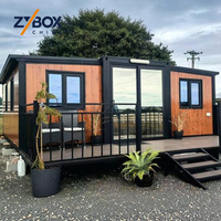 Villa préfabriquée toutes saisons 20ft 40ft, maison conteneur de luxe extensible avec grande véranda pour les marchés des États-Unis et d'Australie