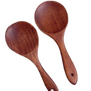 Cuchara para Servir Arroz de Madera Natural Ecológica y Espátula Antiadherente para Uso en Campamentos y Restaurantes de Hoteles - Product Image 3