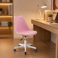 Chaise de bureau pivotante ergonomique moderne en PP réglable pour la maison, le bureau et l'usage commercial