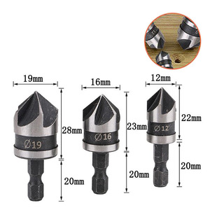 Juego de 3 brocas avellanadoras de 12, 16 y 19 mm, tratadas térmicamente, para taladrar madera - Product Image 3